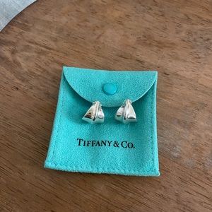 Elsa Peretti silver leaf cuff earrings